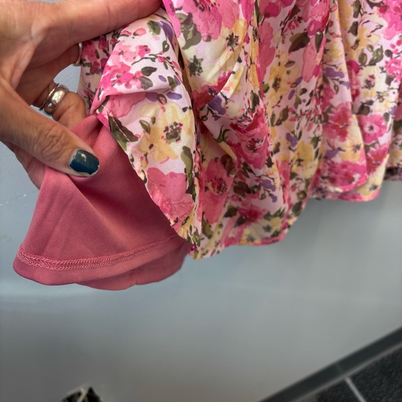 NWT Lulu's XL Dress Precious Perspective Pink Floral Mini Dress - Picture 9 of 14